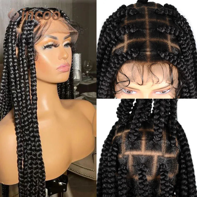 36 Inches Synthetic Knotless Large Square Box Braided