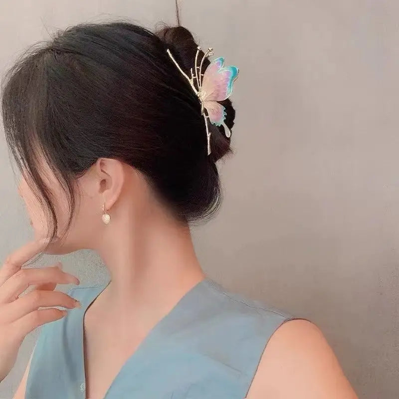 Muweordy Summer Alloy Large Claw Clips Butterfly Hair