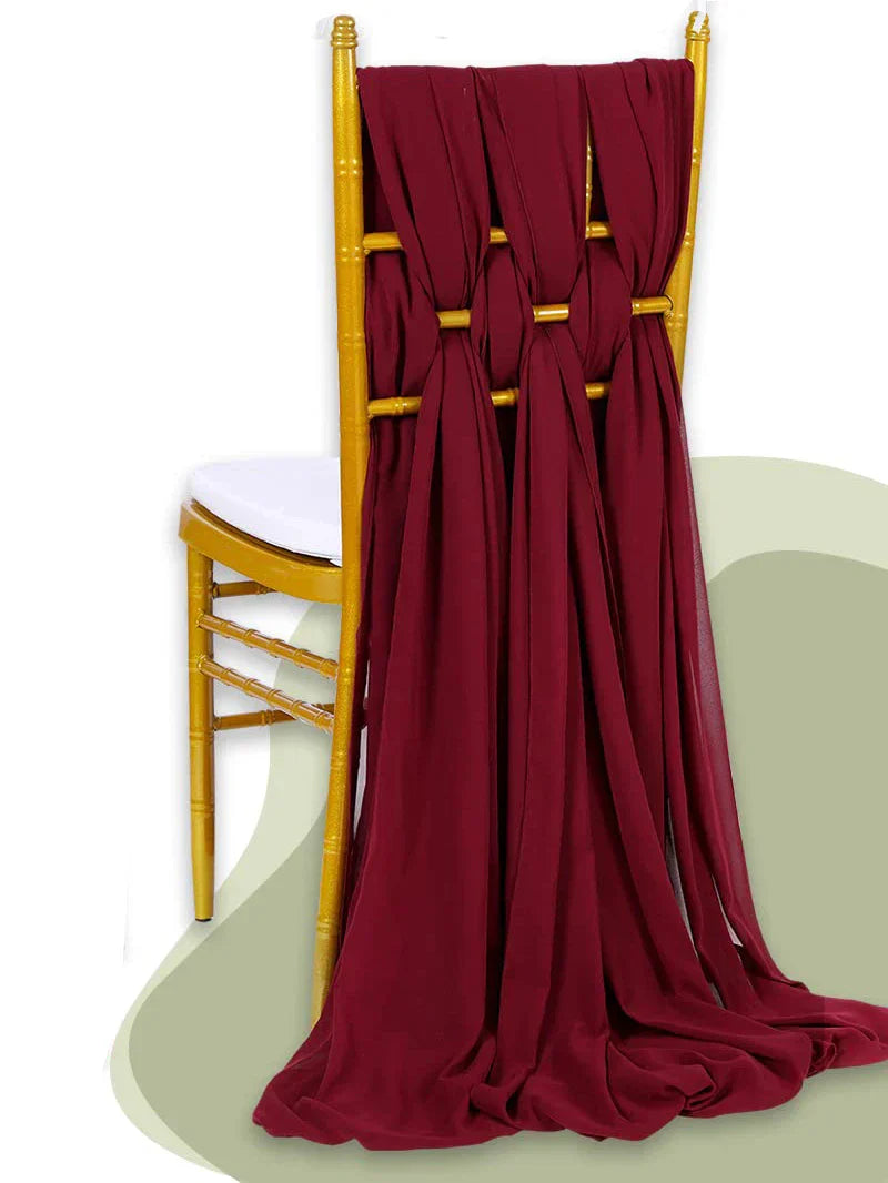 10pcs Wedding Chair Decors Chiffon Chair Sashes Wedding