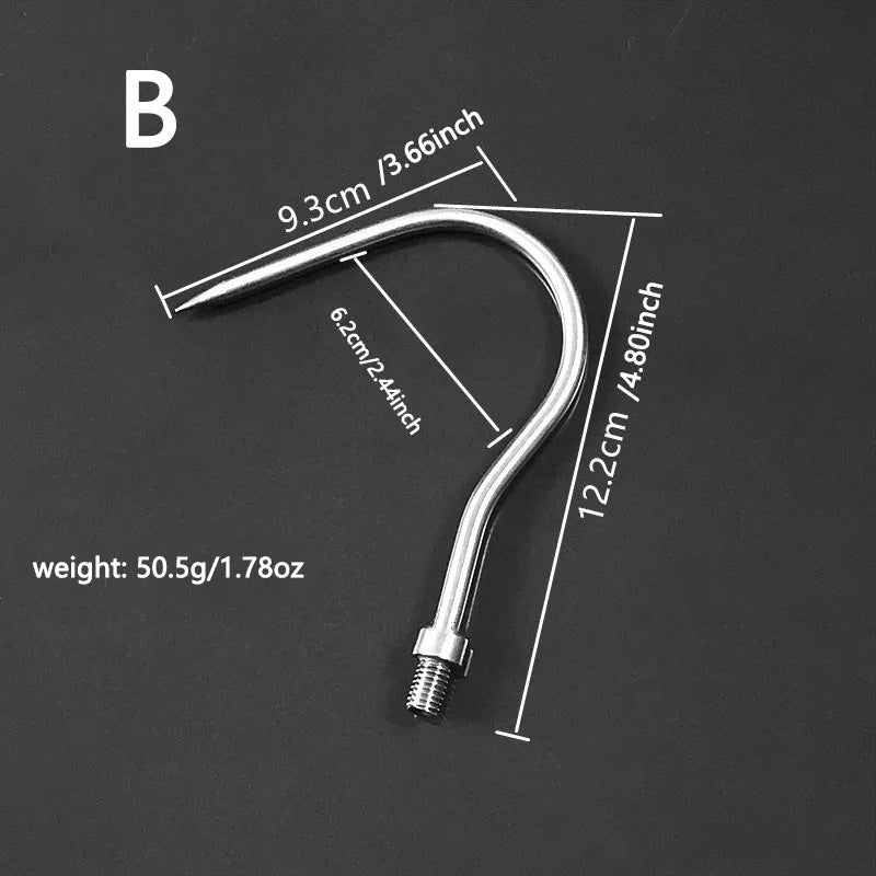 Winter fishing ice fishing curved large fishhooks stainless