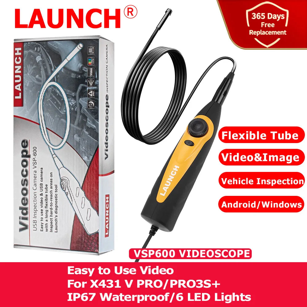 Launch VSP-600 Borescope Inspection Camera IP67 Waterproof VSP600