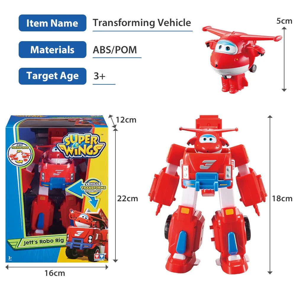 Super Wings 7" Robots Set Transform Vehicle With