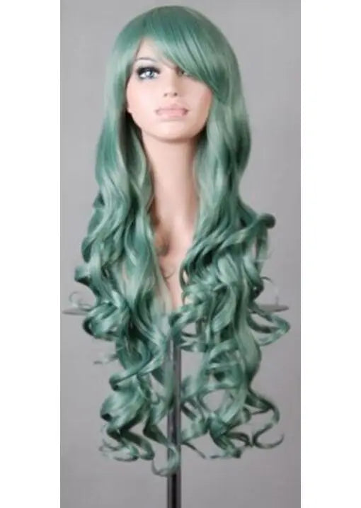 Lady 80cm Long Curly Wigs Fashion Cosplay Costume