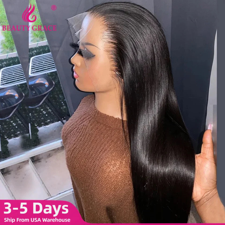 Glueless Wigs Human Hair Lace Frontal Wig Brazilian