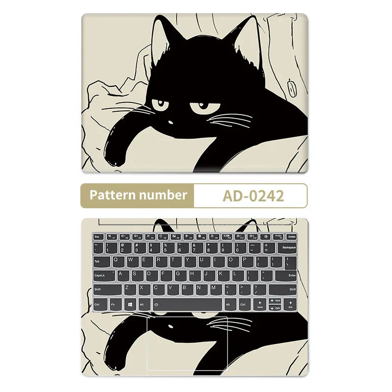 Laptop Skins Stickers Cat Cover Vinly Skin 13.3"15.6"17"Cartoon