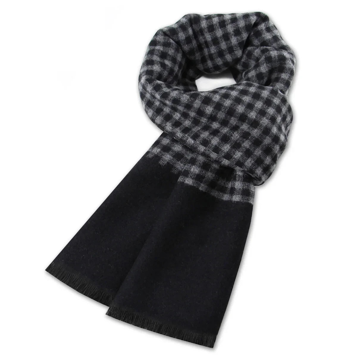 High Quality Men Scarf Autumn Winter Plaid Knitted