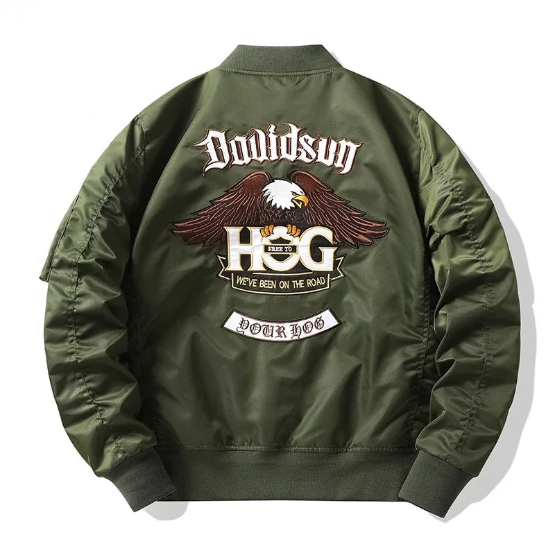 Aviator Men's Jacket Embroidered Baseball Uniform Eagle Jacket