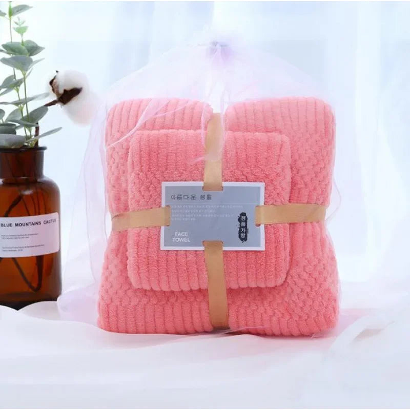 Coral Velvet Towel Soft Absorbent Adult Beach Towel