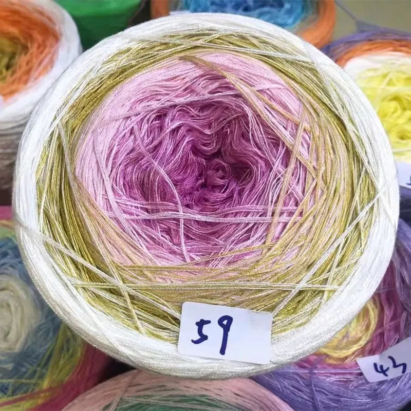 300g Cake Gradient Color Crocheted Shawl Blanket DIY