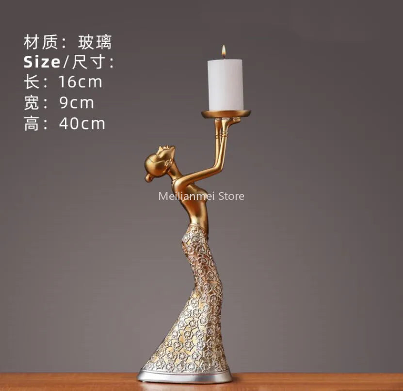 Nordic home decoration Gold candle holder Living Room