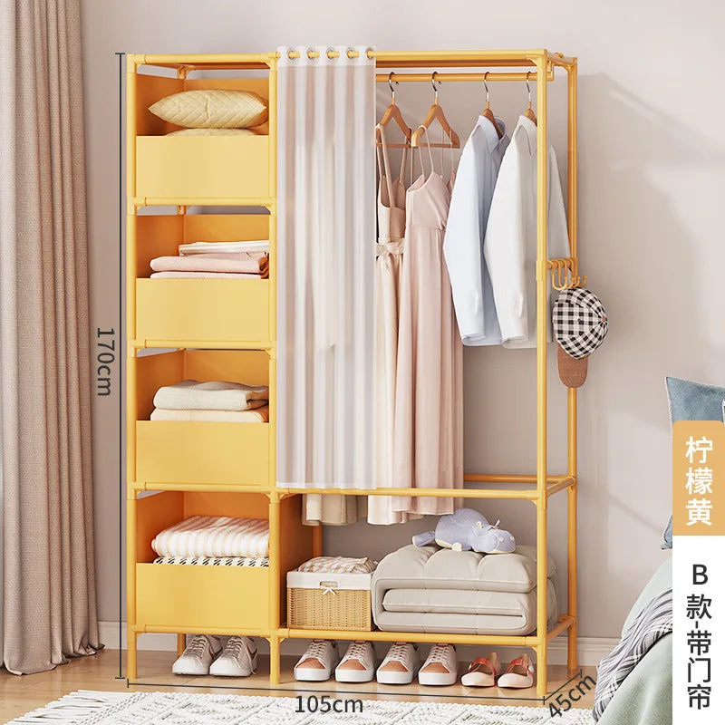 Simple Combination of Non-woven Wardrobe, Foldable Storage, Reinforcement