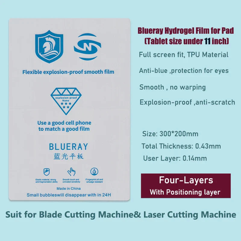 10 Pcs Tablets Pad HD Clear Matte Anti-blue