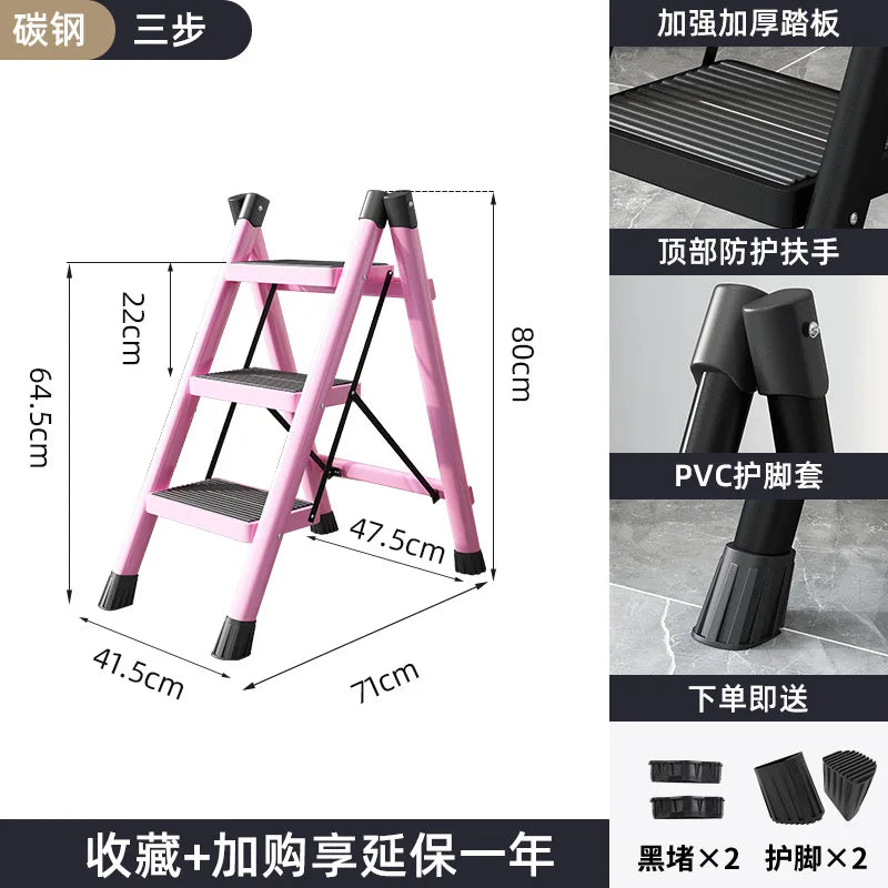 Indoor Climbing Kitchen Stool Multifunctional Ladder Chair Stable