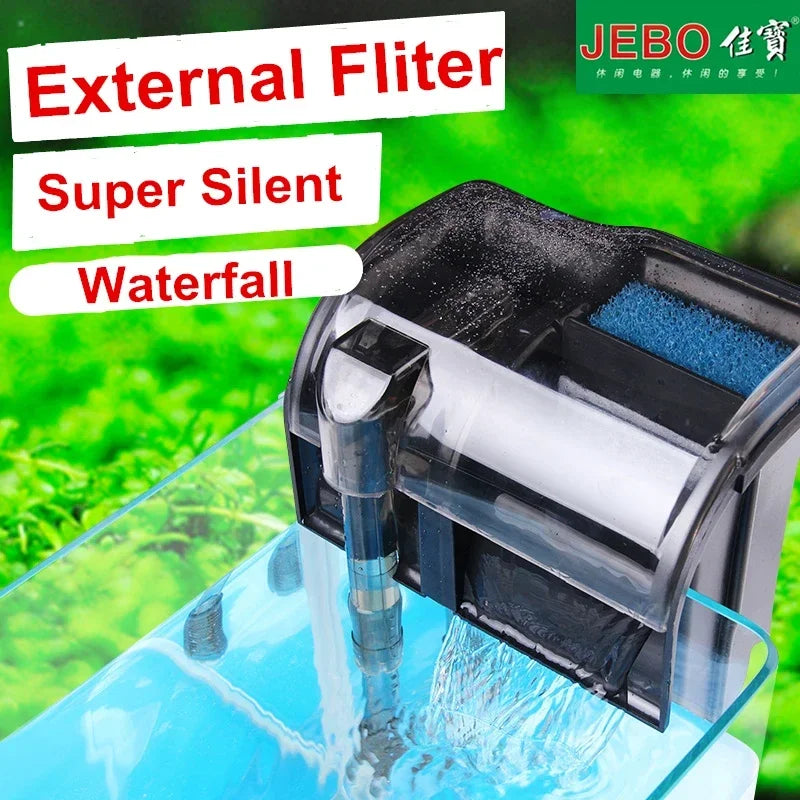 JEBO Aquarium Filter External Hang Up Filter Water