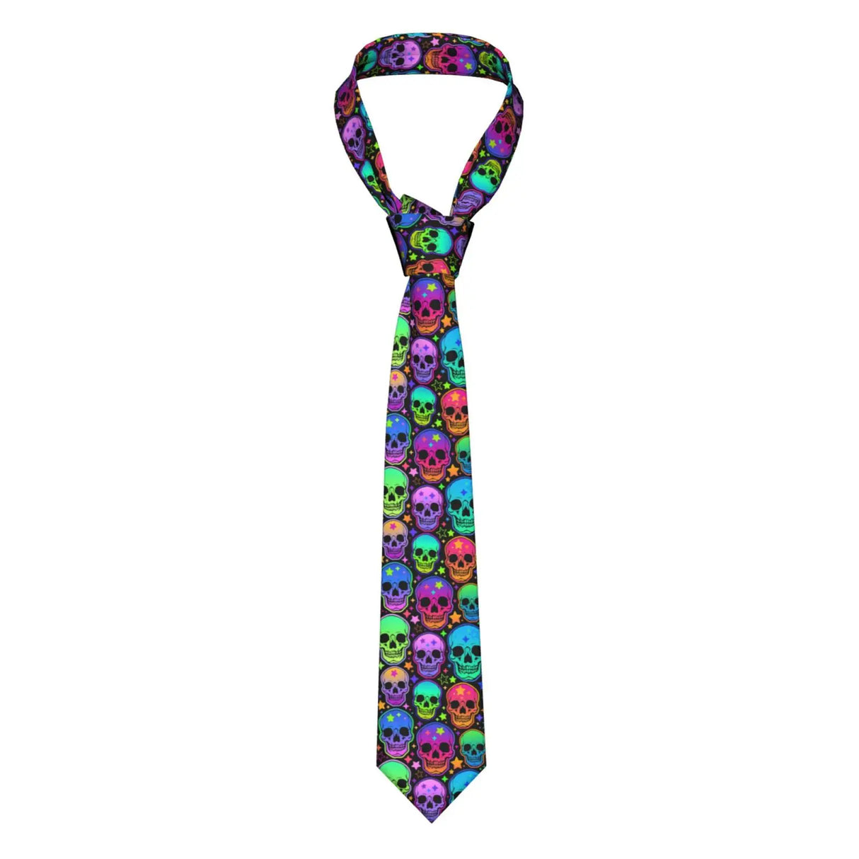 Mens Tie Classic Skinny Haloween Scary Skull Neckties