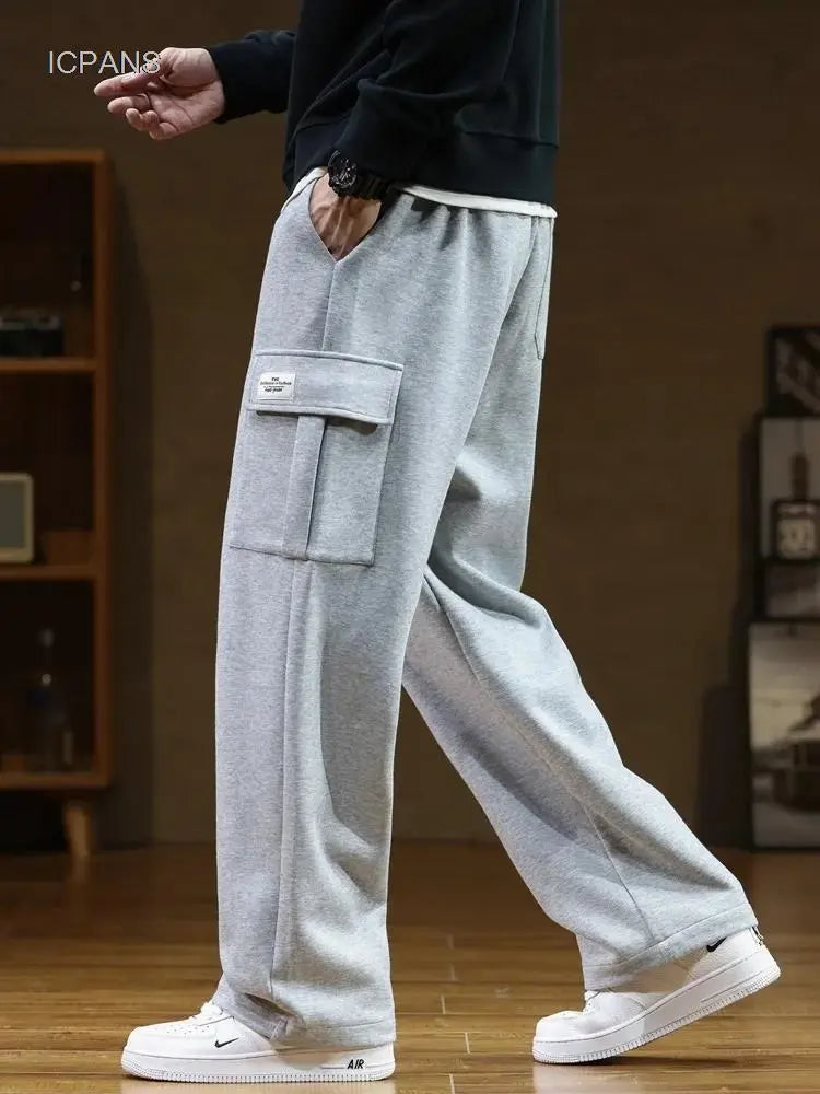 Autumn Sweatpants Men Casual Track Pant Male Multi-Pockets