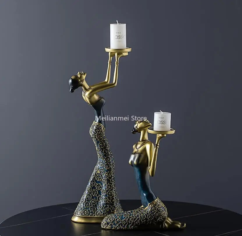 Nordic home decoration Gold candle holder Living Room