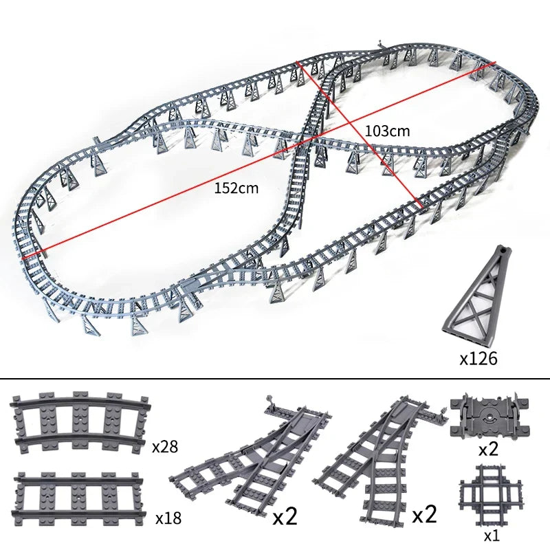 NEW City Trains Flexible Tracks Soft Straight Curved