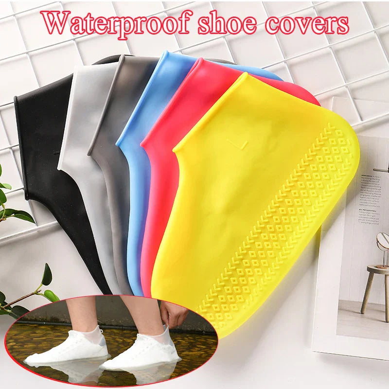 1Pair Waterproof Silicone Shoe Cover Nonslip Wearresistant Unisex