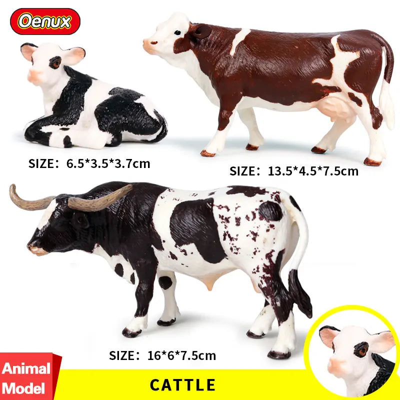 Oenux Farm House Model Action Figures Farmer Motorcycle
