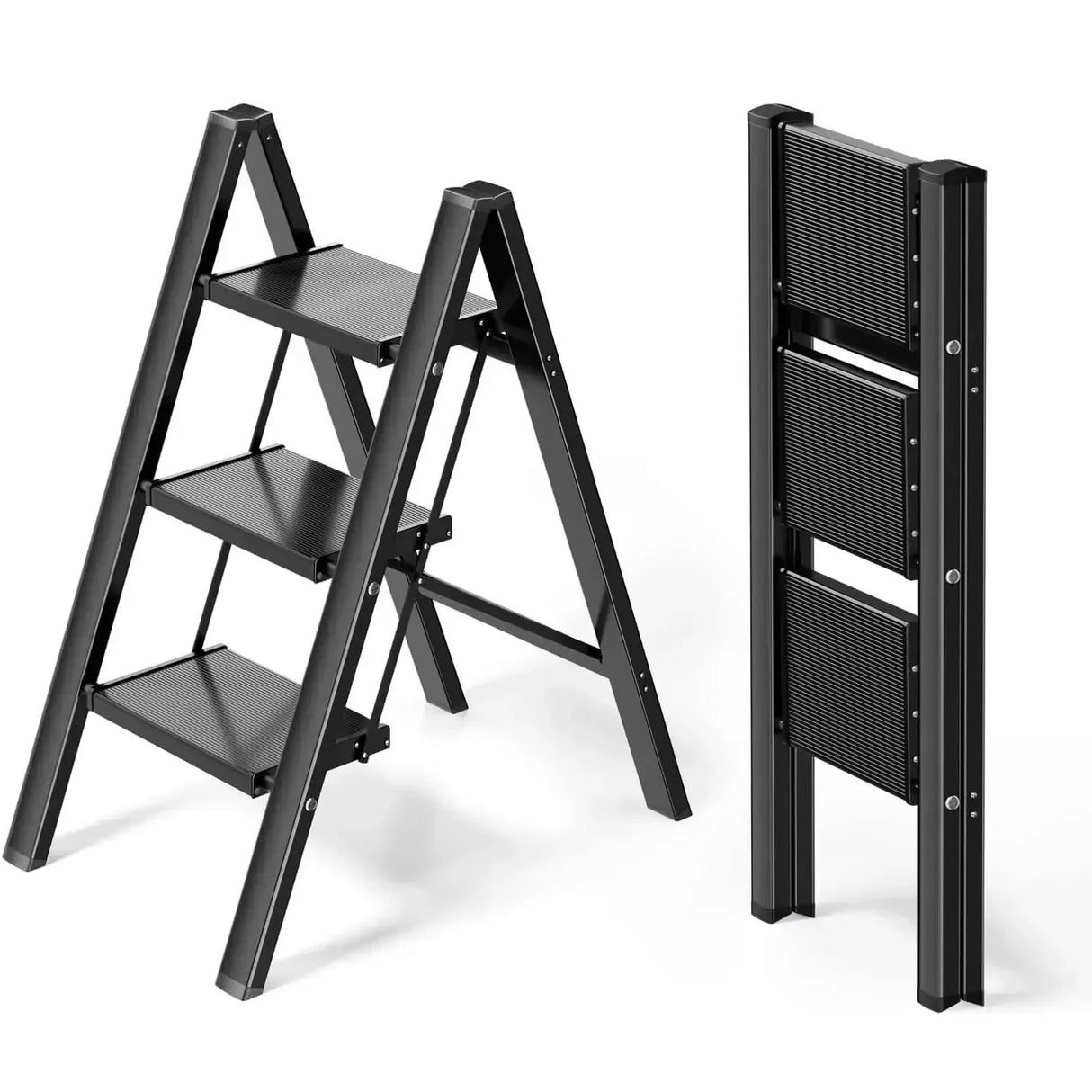 2-3-4 Step Ladder Aluminum Lightweight Folding Step Stool
