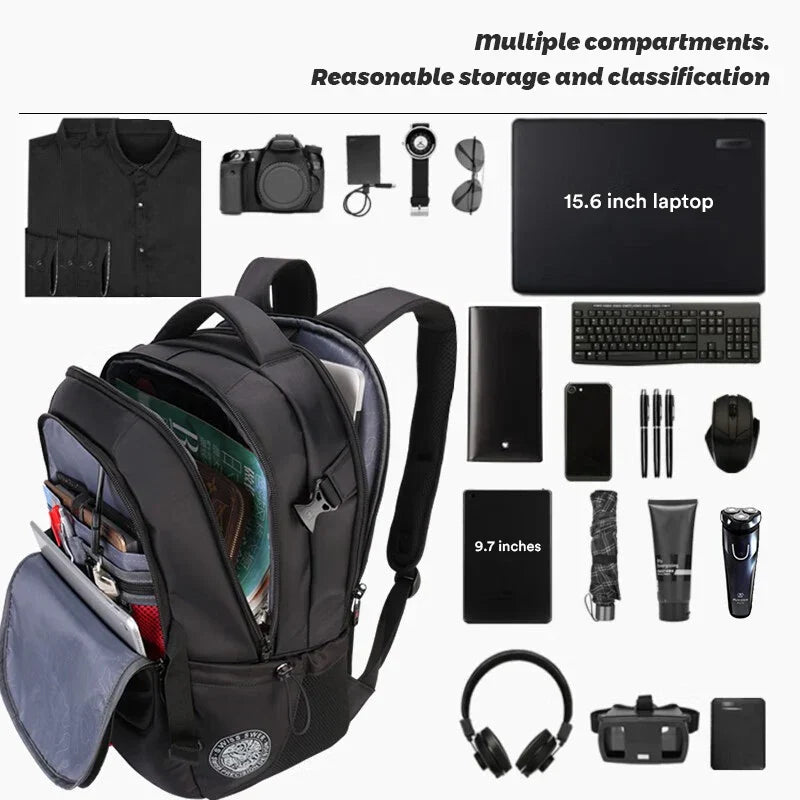 17''Laptop Backpack For Men USB Port Backpack Travel
