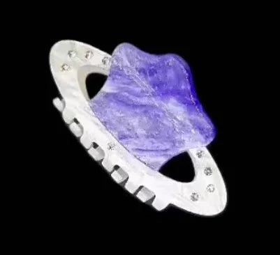Muweordy Diamond Design Acetate Hair Claw For Women