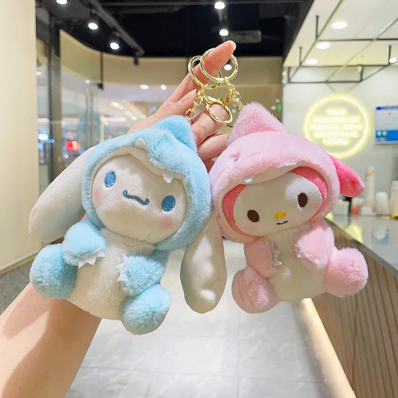 Kawaii Sanrio Plush Keychain Hello Kitty Kuromi Cinnamoroll
