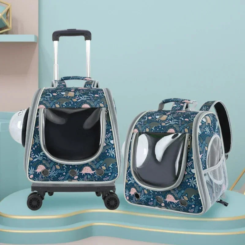 2 In 1 Large Pet Cat Backpack Stroller