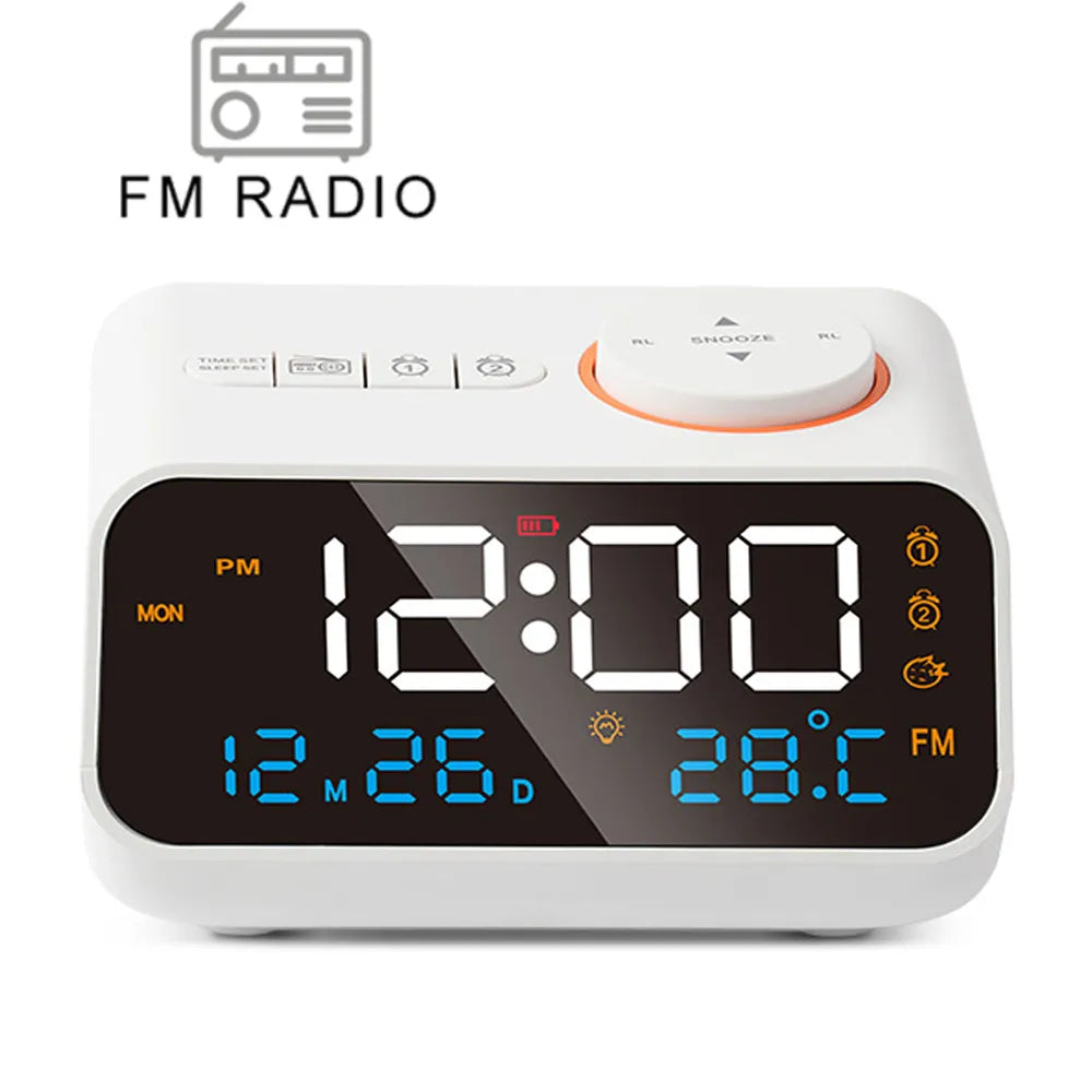 Mordern FM Radio LED Alarm Clock for Bedside