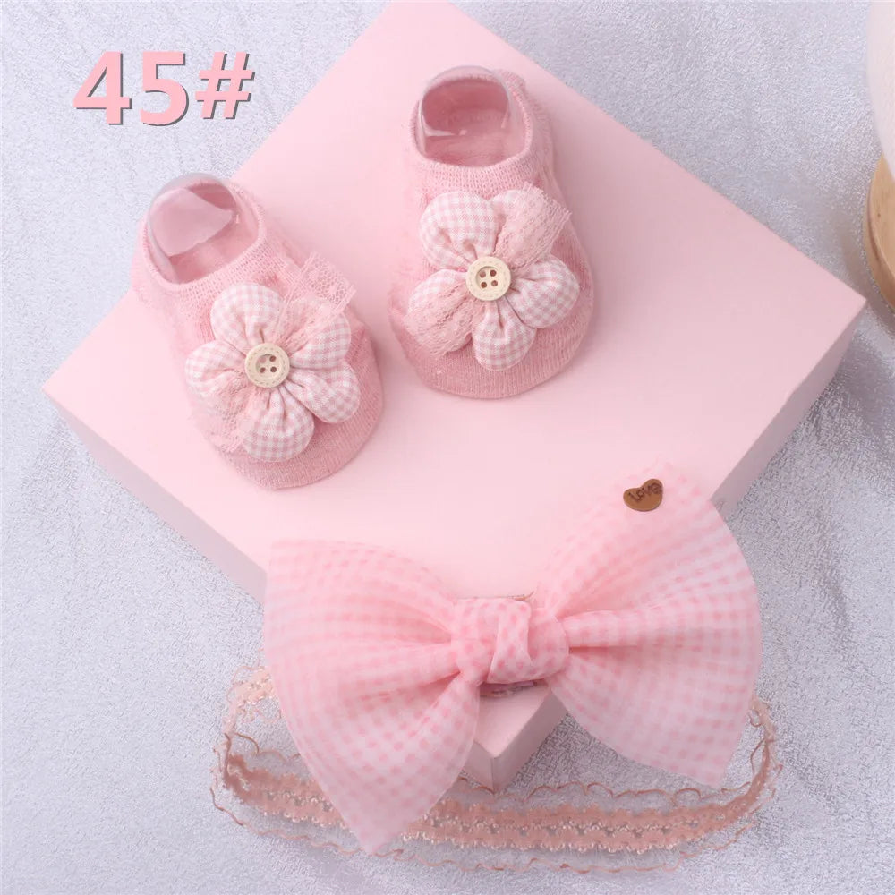 1 Set Cute Gift Bow Flowers Baby Girls