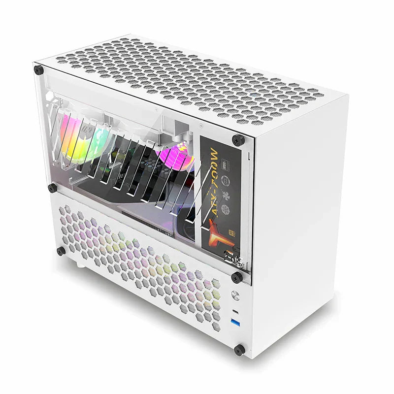 METALFISH S6 Computer Compact White Case Gaming PC