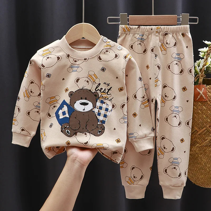Child Underwear Set Cotton New Cartoon Pattern Autumn
