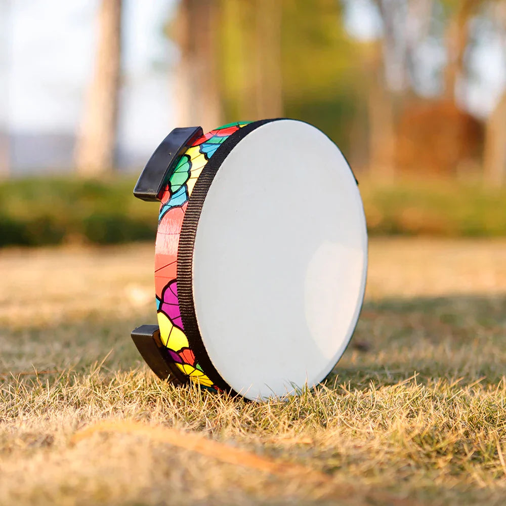 8/10 Inches Ground Drum Sheepskin Drumhead Orff Tambourine