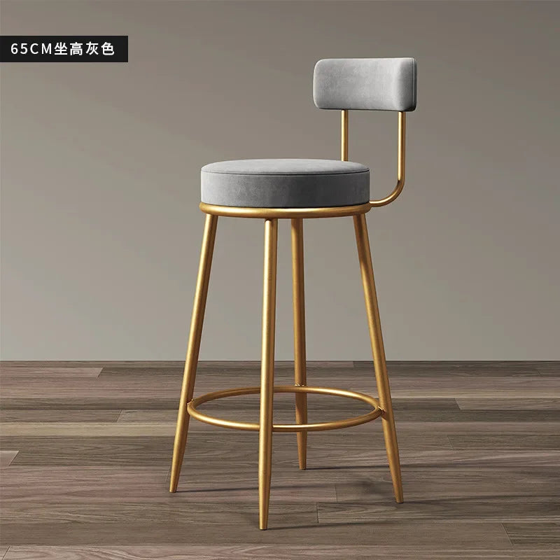 Bar Chair Simple Casual Home Cafe Stool Back
