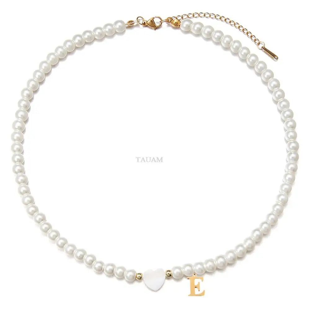 New Trendy Stainless Steel 26 Letter Shell Heart