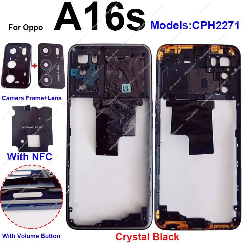 Middle Housing For OPPO A16 A16S Middle Frame