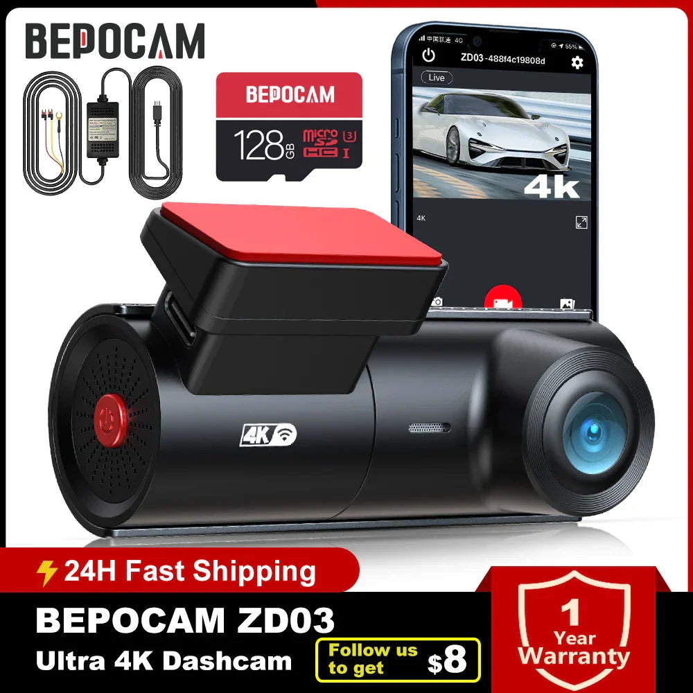 BEPOCAM ZD03 Car DVR WiFi UHD Dash Cam