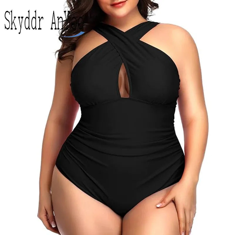 2024 Summer Women Plus Size One Piece Swimsuits