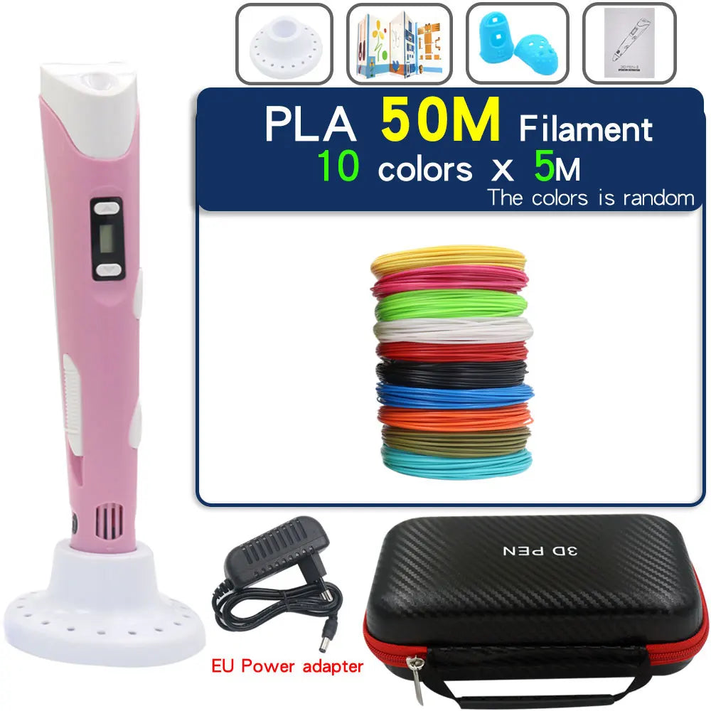 Creative 3D Printing Pen for Kids - LCD