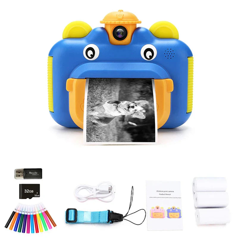 Children's Instant Print Camera With Thermal Printer Kids