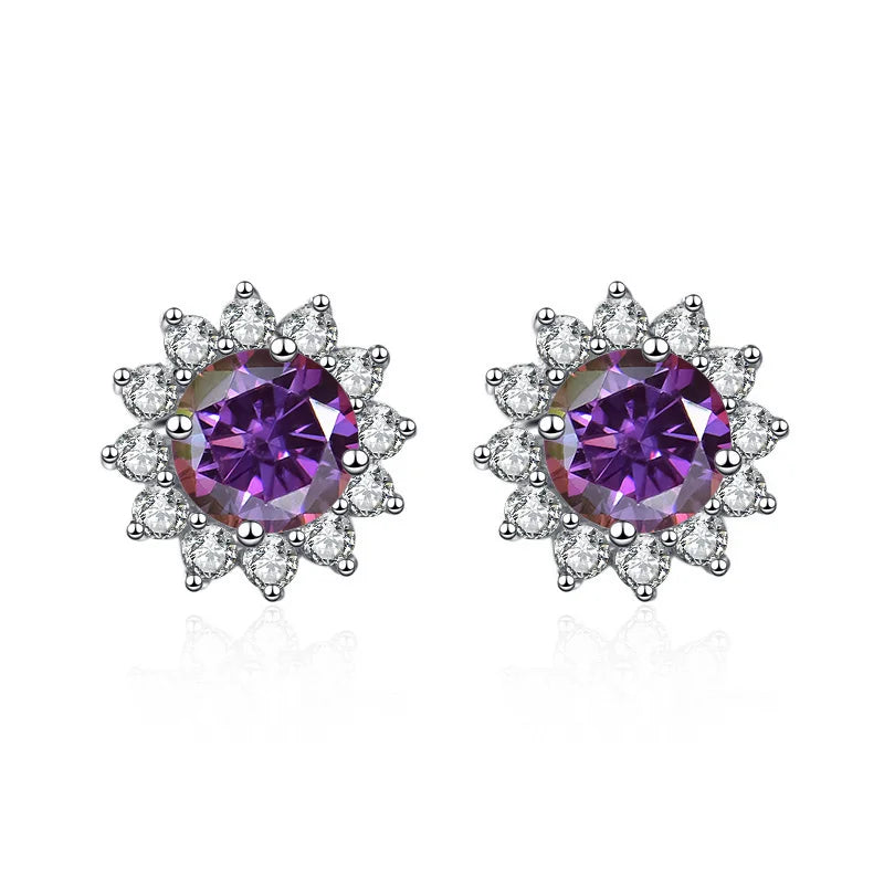 JoyceJelly 1 carat D Color Moissanite Diamond Earrings