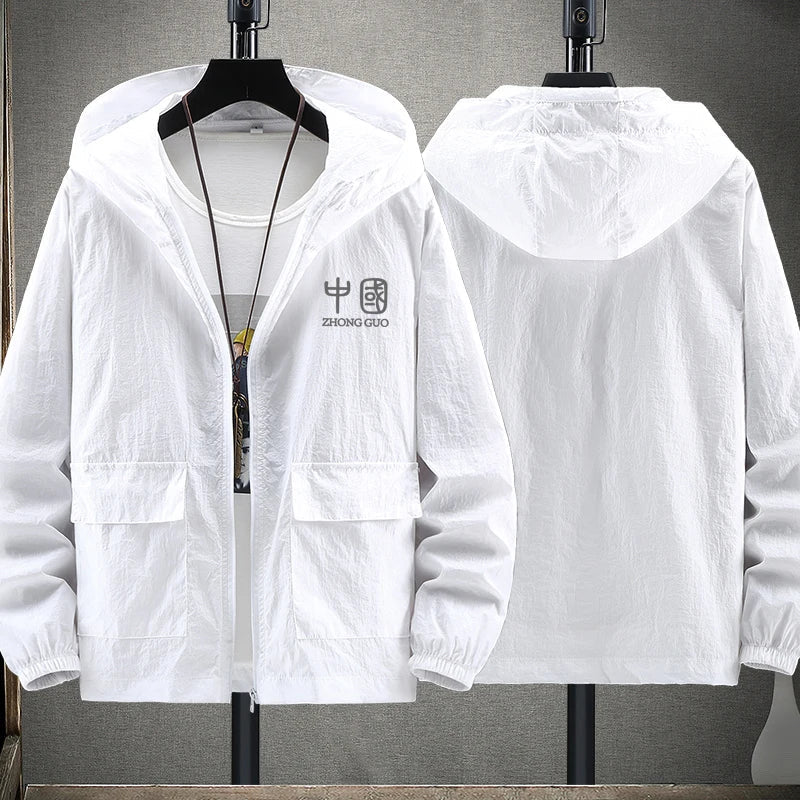 Hooded Light Jacket Men 2023 Summer Sun Protection