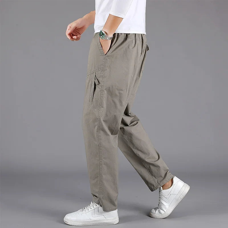 Middle Aged Men's Loose and Comfortable Pure Cotton,