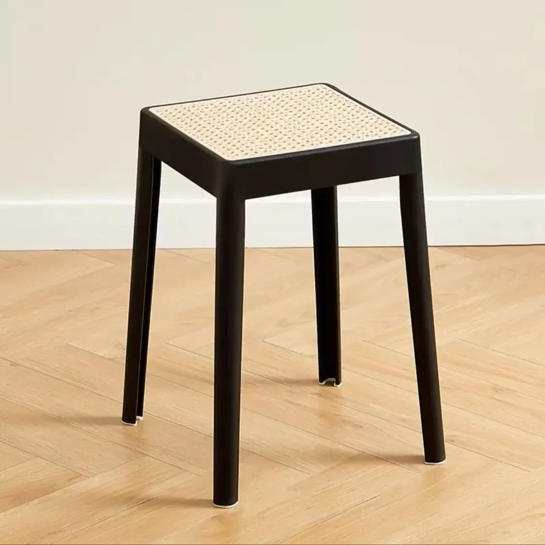 Stackable Storage Bench Stool Plastic Rattan Stools Portable