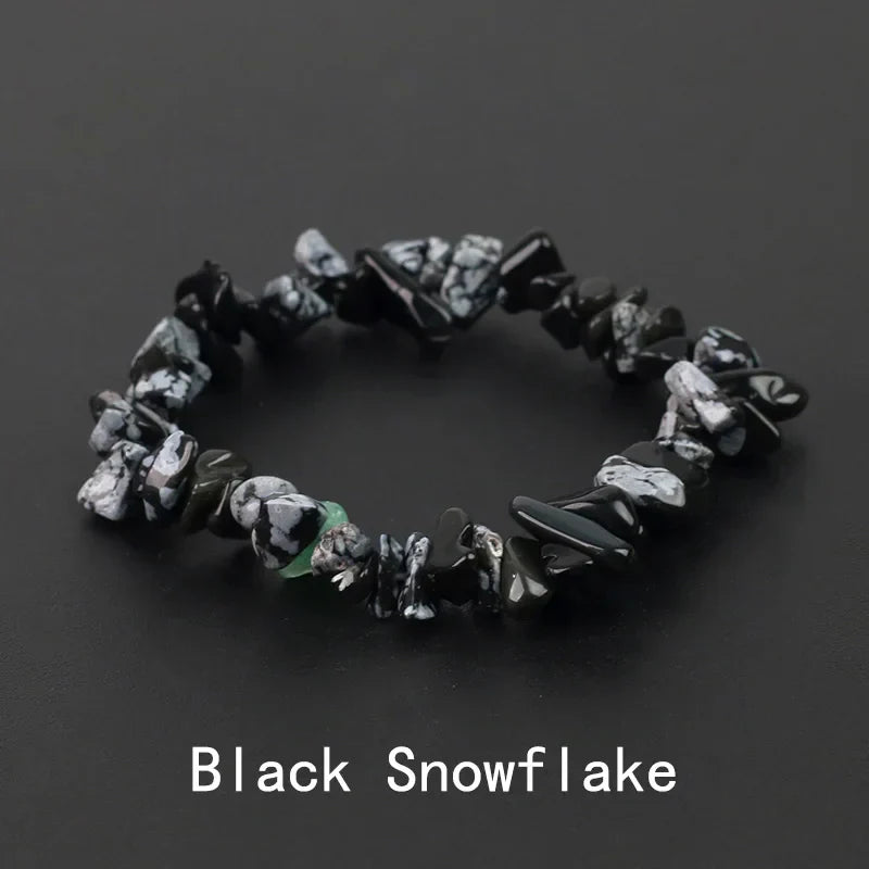 Natural Crystal Gemstone Irregular Energy Stone Bracelet Beads