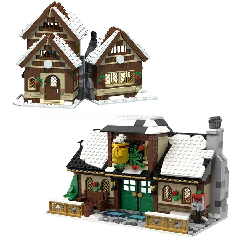 MOC Christmas Winter Village Cafeby Building Holiday Cottage
