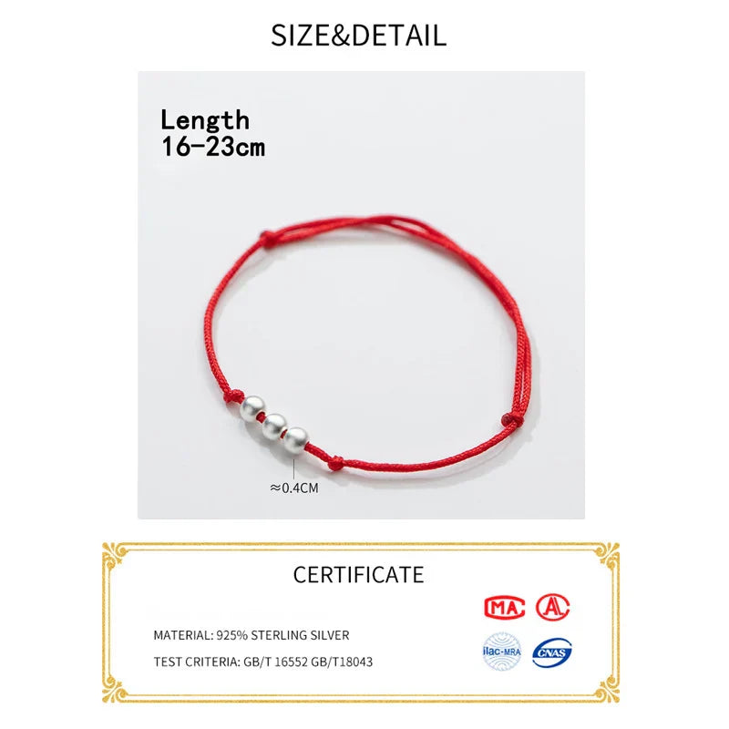 La Monada 14-20cm Frosted Bead Red Thread For