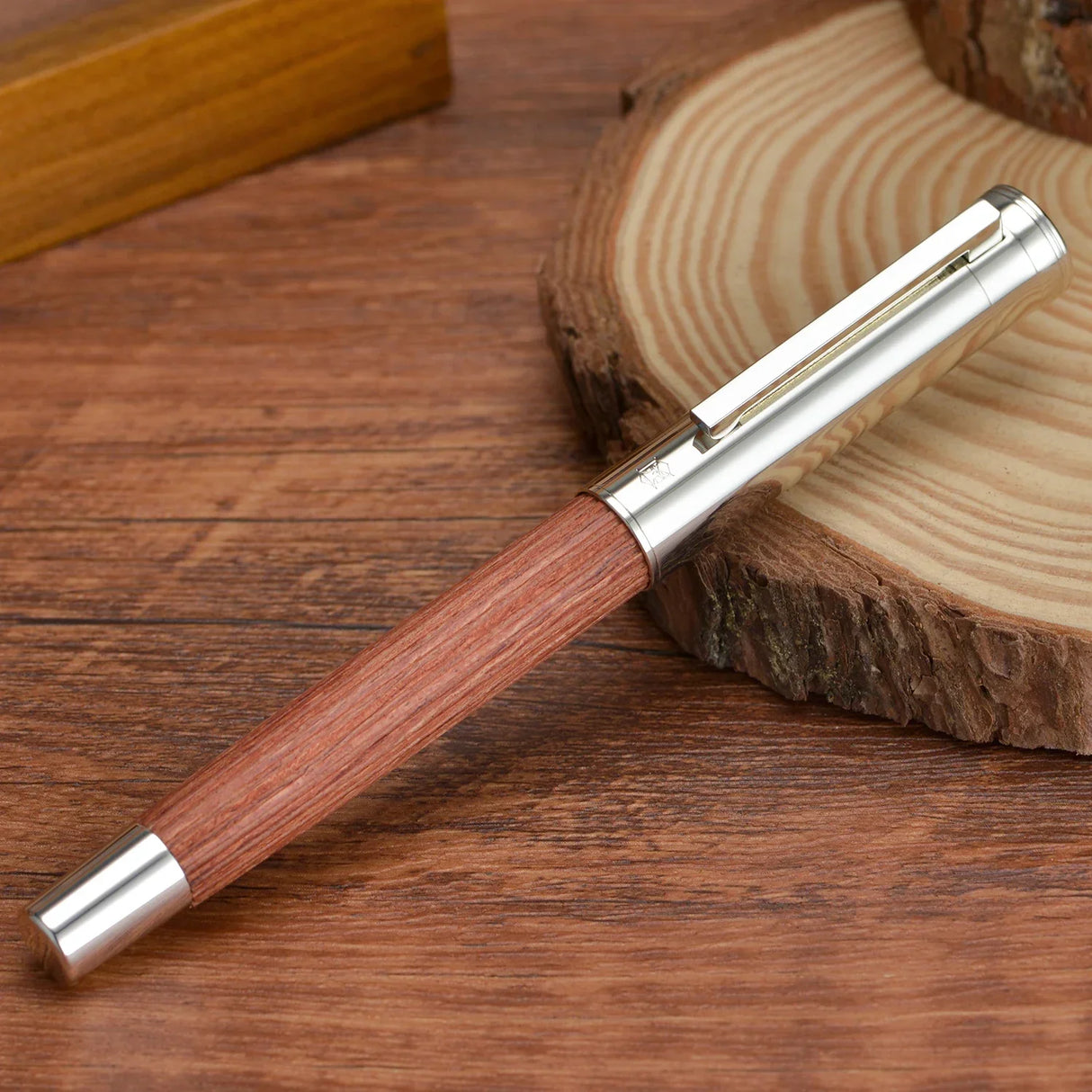 Retro Hongdian 1866 Wood Fountain Pen #35 EF/F