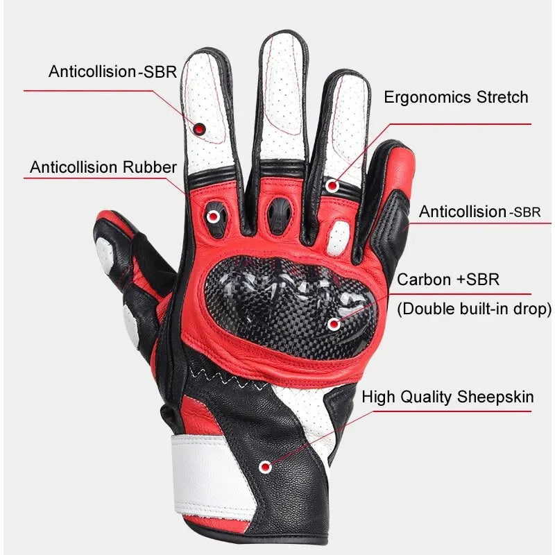 AMU Carbon Fiber Protective Motorcycle Gloves